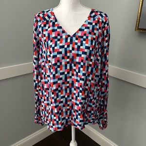 Sail to sable womens blouse geo print